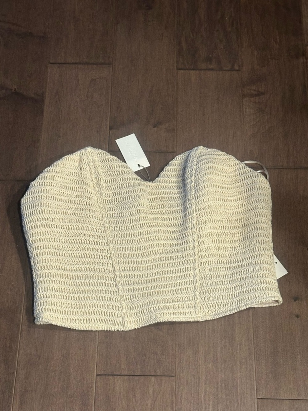 JLUXLABEL Raffia Strapless Top (size XL)
